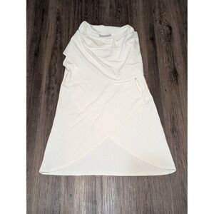 Bryn‎ Walker Ponte Cowl Neck Short Sleeve Crossover High-Low Hem Tunic Size XXS